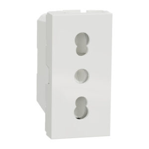 Unica N: 1M uticnica 2P+E, 16A, sa zastitom od slucajnog dodira, Ital. std., bela
