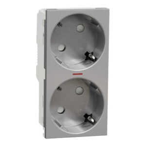 2KSUTIČNICA ŠUKO 2P+E VIJČ./IPT LAMP ALU