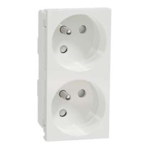 2xUtičnica FR 45º 2P+E parapet bela