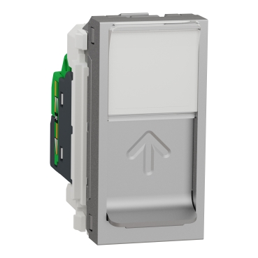 Unica N: 1M racunarska uticnica RJ45, UTP, kat.5e, ravna, aluminijum