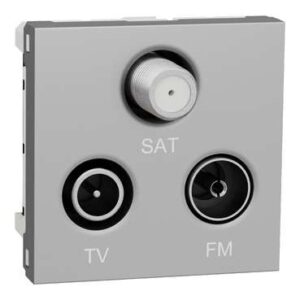 Unica N: 2M FM/TV/SAT individualna uticnica, boja aluminijuma