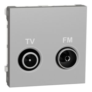 Unica N: 2M FM/TV individualna uticnica, boja aluminijuma