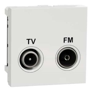 Unica N: 2M FM/TV završna uticnica, bela