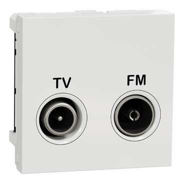 Unica N: 2M FM/TV završna uticnica, bela