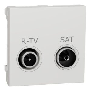 Unica N: 2M R-TV/SAT prolazna uticnica, bela