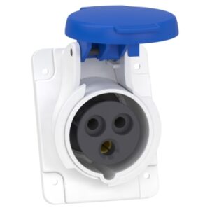 Mureva PK: uticnica, 2P+E, 250V, 16A, 65x85, IP 44, panelna ugradnja, kosa