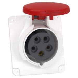Mureva PK: uticnica, 3P+N+E, 380V, 16A, 90x100, IP 44, panelna ugradnja, kosa