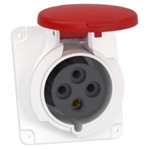 Mureva PK: uticnica ugradna, kosa, 3P+E, 380V, 32A, 90x100, IP 44