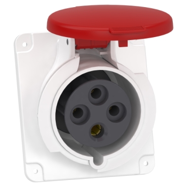 Mureva PK: uticnica ugradna, kosa, 3P+E, 380V, 32A, 90x100, IP 44