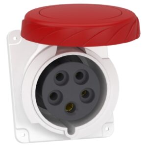Mureva PK: uticnica, 3P+N+E, 380V, 32A, 90x100, IP 67, panelna ugradnja, kosa