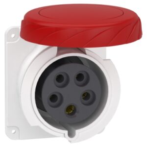 Mureva PK: uticnica, 3P+N+E, 380V, 32A, 90x100, IP 67, panelna ugradnja, ravna