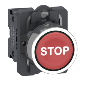 Taster sa simbolom STOP 22mm crveni 1NC