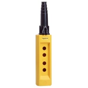 Harmony XACB: Visece kuciste, za direktnu komandu, armirani poliester, zuto, cetiri otvora, zastitni uvodnik Ø10...22mm, IP65
