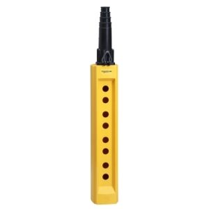 Harmony XACB: Visece kuciste, za direktnu komandu, armirani poliester, zuto, osam otvora, zastitni uvodnik Ø10...22mm, IP65