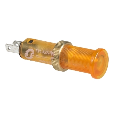 Signalna lampica fi 8, sa LED-diodom, zuta 12V DC