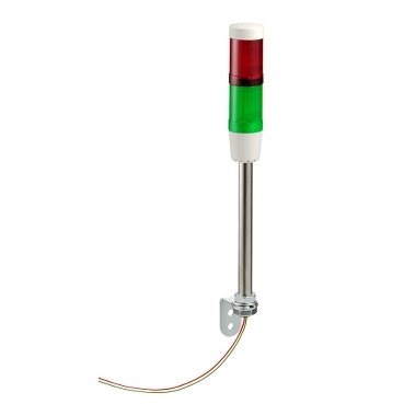 Harmony XVM: svetlosna kolona Ø 45 mm, dve svetlosne jedinice (crvena i zelena) + buzzer, 230V AC