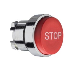 Harmony 4: glava tastera fi 22, metalna, sa povratkom, kružna, ispupčena, crvena, "STOP", IP 66