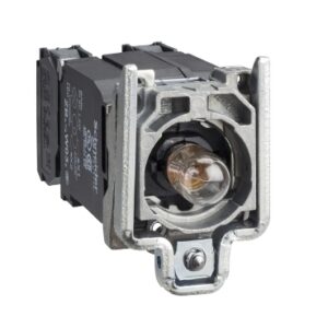 Harmony 4: telo svetlećeg tastera, integrisan transformator 110...120/6V, sa Ba9s sijalicom, 1NO+1NC