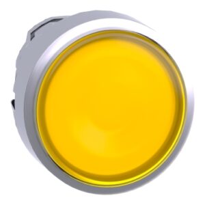 Harmony 4: glava svetleceg tastera fi 22, metalna, za integrisanu LED, kruzna, sa povratkom, ravna, zuta, IP 66