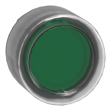 Harmony 4: glava svetleceg tastera fi 22, metalna, za integrisanu LED, kruzna, sa povratkom, ravna, providna kapa, zelena, IP 66
