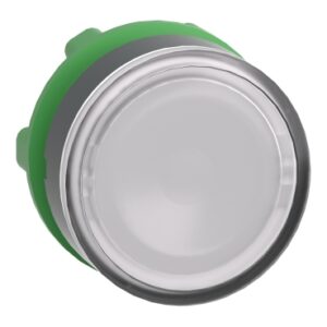 Harmony 5: glava svetleceg tastera fi 22, plasticna, za integrisanu LED, kruzna, samodrzanje, ravna, bela, IP 66