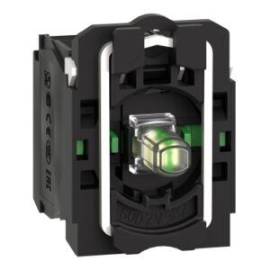 Harmony 5: telo svetlećeg tastera, integrisana LED 230...240V AC, bela, 2NO