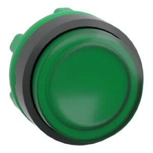 Harmony 5: glava svetleceg tastera fi 22, plasticna, za integrisanu LED, kruzna, sa povratkom, ispupcena, zelena, IP 66
