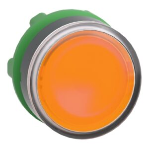 Harmony 5: glava svetleceg tastera fi 22, plasticna, za integrisanu LED, kružna, sa povratkom, ravna, žuta, IP 66