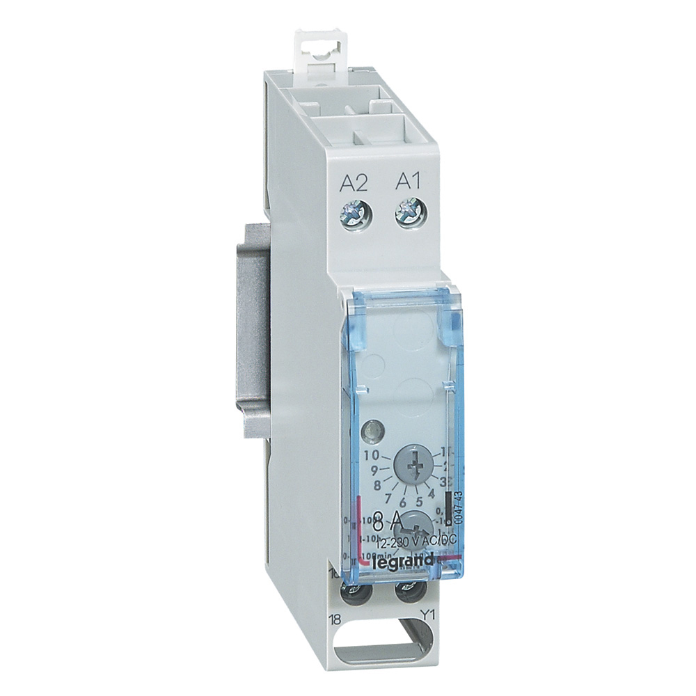 Vremensko rele, flesing asimetricno, 0.1s-100h, 8A, 1C/O, 12…230V AC/DC