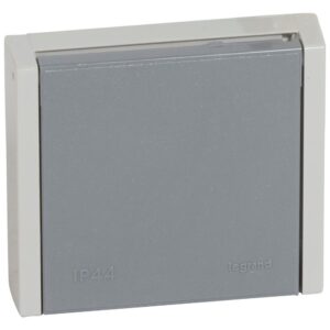 PLEXO N: uticnica 3P+E, 20A, 400V, ugradna, IP 44, vijcani prikljucak, siva