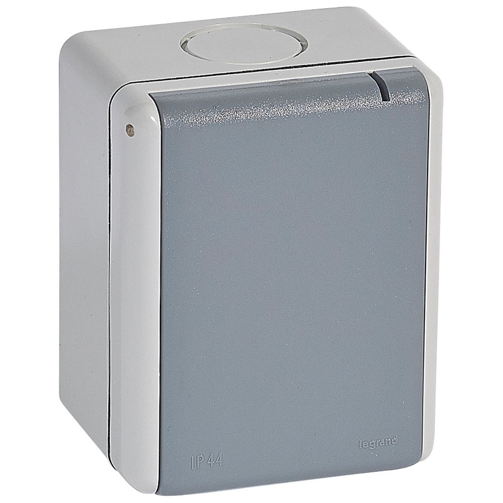 PLEXO N: uticnica 3P+E, 32A, 400V, nadgradna, IP 55, vijcani prikljucak, uvodnica 091915 fi 25, siva