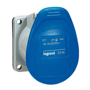 P17 Tempra: uticnica ugradna, ravna, 2P+E, 220V: 16A, IP 44