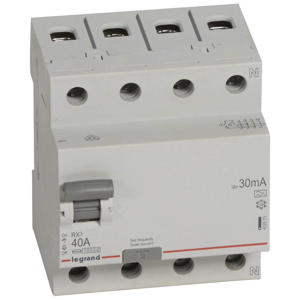 RX3: diferencijalna sklopka 4P, 40A, 30mA - tip A