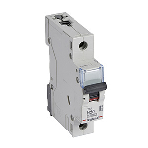 TX3: automatski osigurac 1P, 10kA, kriva "B", 50A
