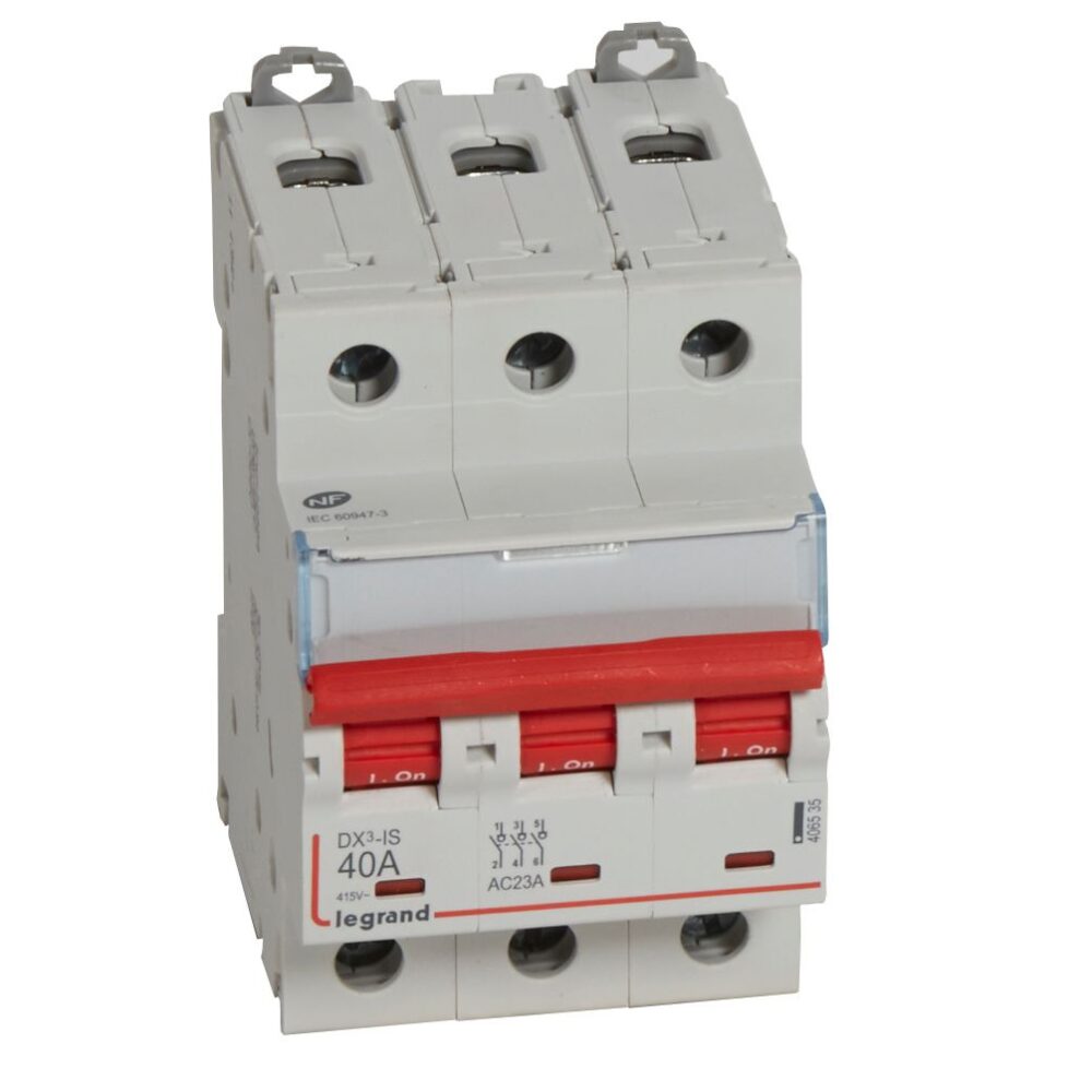 DX3 IS: modularni rastavljac, 3P, 40A, 400V, mogucnost daljinskog okidanja