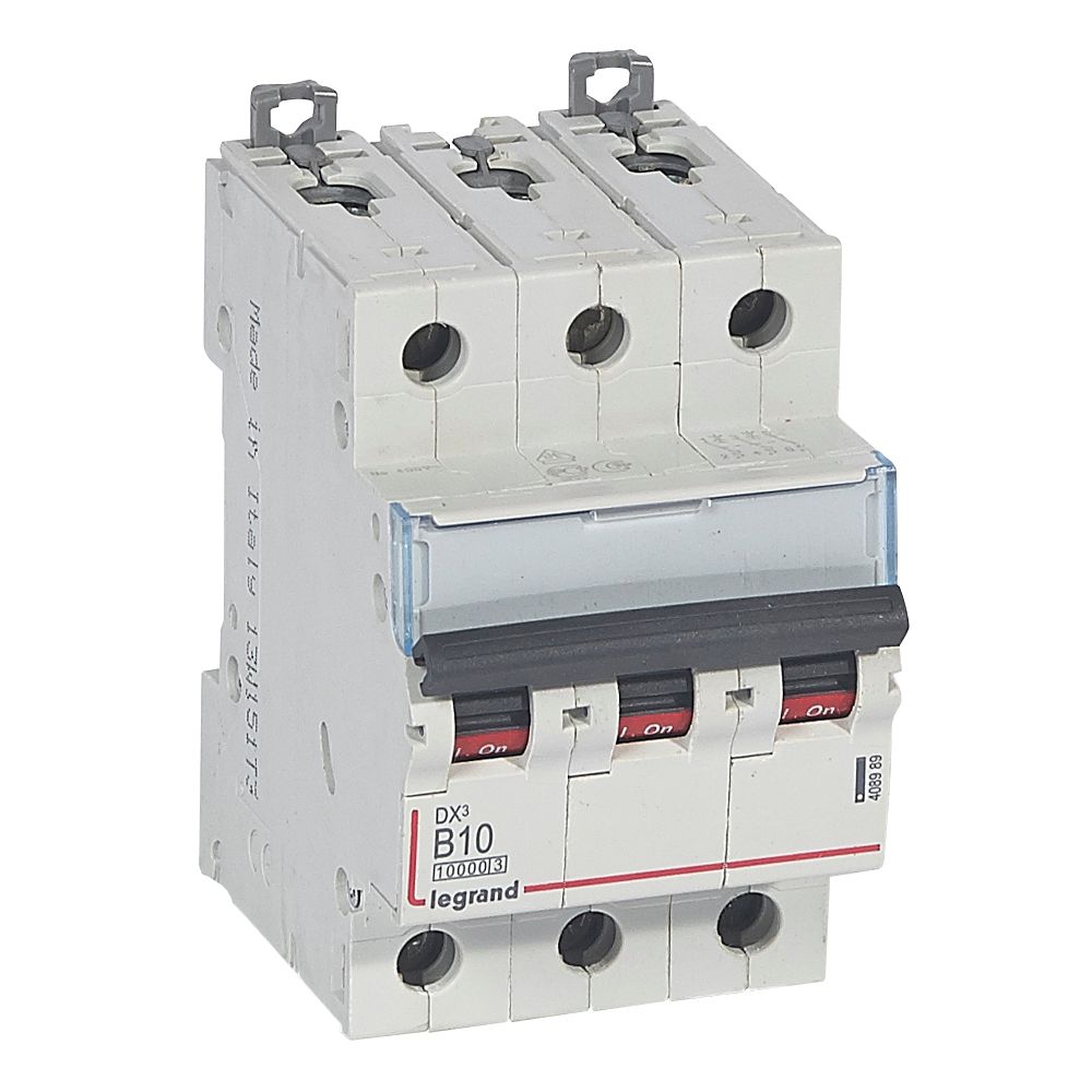 DX3: automatski osigurac 3P, 16kA, kriva "B", 10A