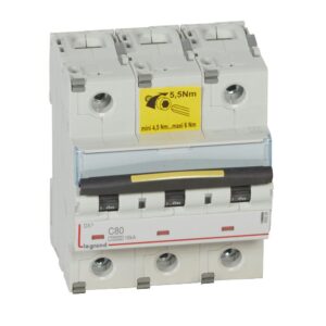 DX3: automatski osigurac 3P, 16kA, kriva "C", 80A