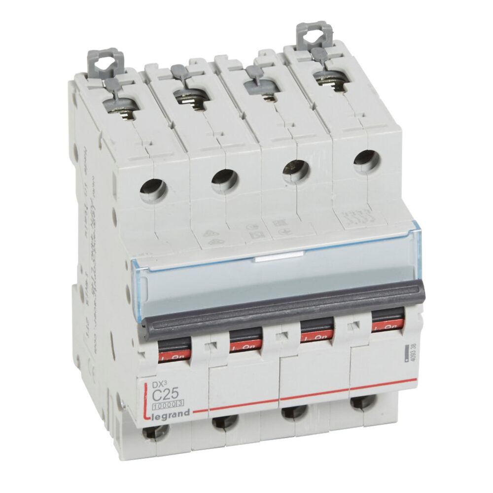 DX3: automatski osigurac 4P, 10kA, kriva "C", 25A