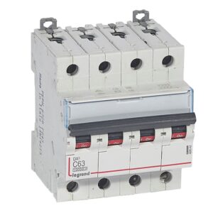 DX3: automatski osigurac 4P, 10kA, kriva "C", 63A