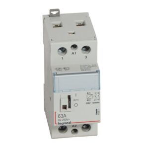 CX3: kontaktor modularni, 2P, 63A, kal. 230V AC, 2NO, sa rucicom