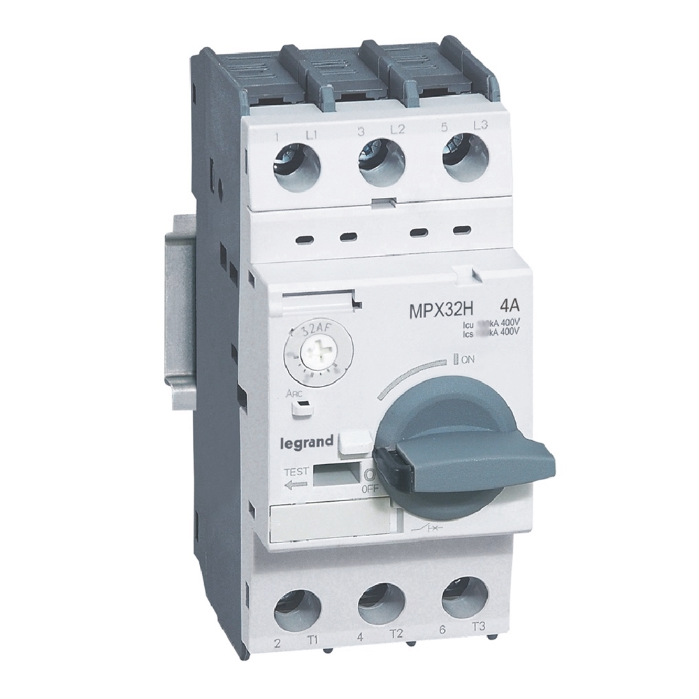 MPX3 32H: motorni zastitni prekidac , (P=1.5kW: Ir=2.5-4.0A: Im=52.0A: Icu>100kA), obrtna rucica