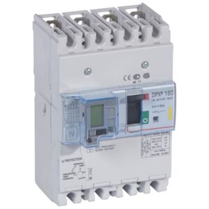 DPX3: kompakt prekidac 160A, 4P, F, FC, In=16A, Un=380/415V (Icu=16kA, Ics=100%Icu), termomagnetna zastitna jedinica (In=16A, Ir=0.8-1In, Im=400A), sa modulom diferencijalne zastite sa LCD (podešavanje osetljivosti: 0.03-0.3-1-3–3A, podešavanje vremena kašnjenja: 0-0.3-1-3s)