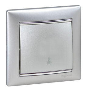 Valena: taster sa simbolom svetla, 10A, aluminijum