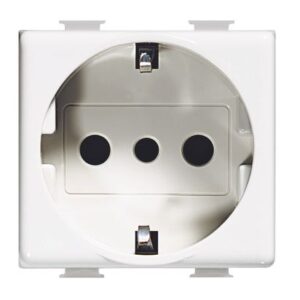 MATIX: 2M uticnica 2P+E 10A/16A, 250V, Ital. std., bela
