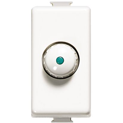 MATIX: kruzni dimer 60-500W, sa nizmenicnim prekidacem, integrisan osigurac, 1M, za inkadescentne i halogene sijalice 230V, bela