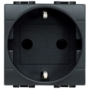 Living Svetlo: 2M uticnica 2P+E 16A, 250V, Nem.std., antracit