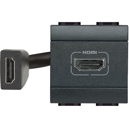 Living Svetlo: HDMI utičnica 2M, sa prefabrikovanim konektorom, antracit