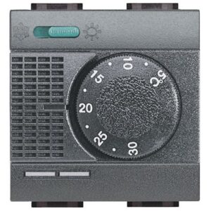 Living Svetlo: elektronski sobni termostat sa "leto/zima" prekidačko-relejnim izlazom sa C-NO 2A 250V kontaktom, 230V, 2M, antracit