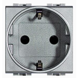 Living Svetlo: 2M utičnica 2P+E 16A, 250V, nemačka std., aluminijum