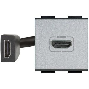 Living Svetlo: HDMI utičnica 2M, sa prefabrikovanim konektorom, aluminijum